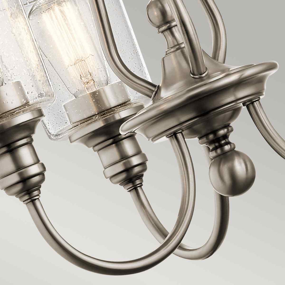 Kichler Waverly 3 Light Chandelier in Classic Pewter