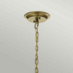 Kichler Waverly 3 Light Chandelier in Natural Brass