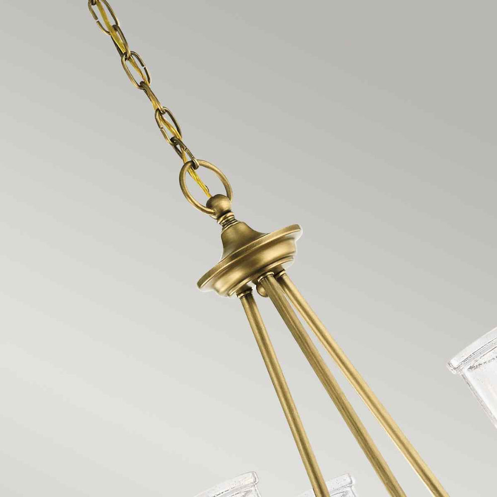 Kichler Waverly 3 Light Chandelier in Natural Brass