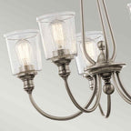 Kichler Waverly 5 Light Chandelier in Classic Pewter