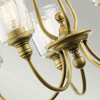 Kichler Waverly 5 Light Chandelier in Natural Brass