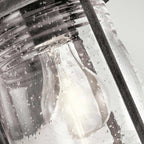 Kichler Ashlandbay Small Outdoor Wall Lantern in Weathered Zinc, detail