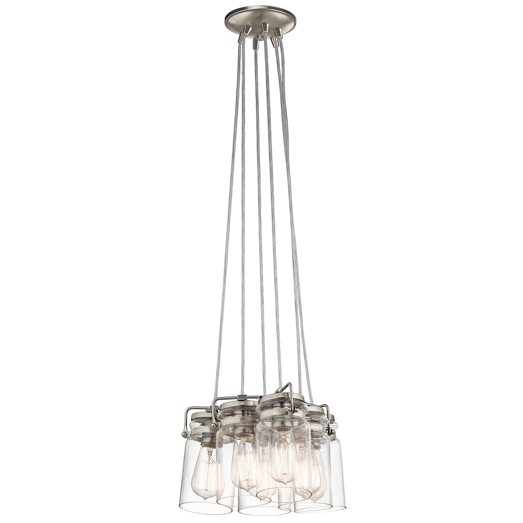 Kichler Brinley 6 Light Pendant Light in Brushed Nickel