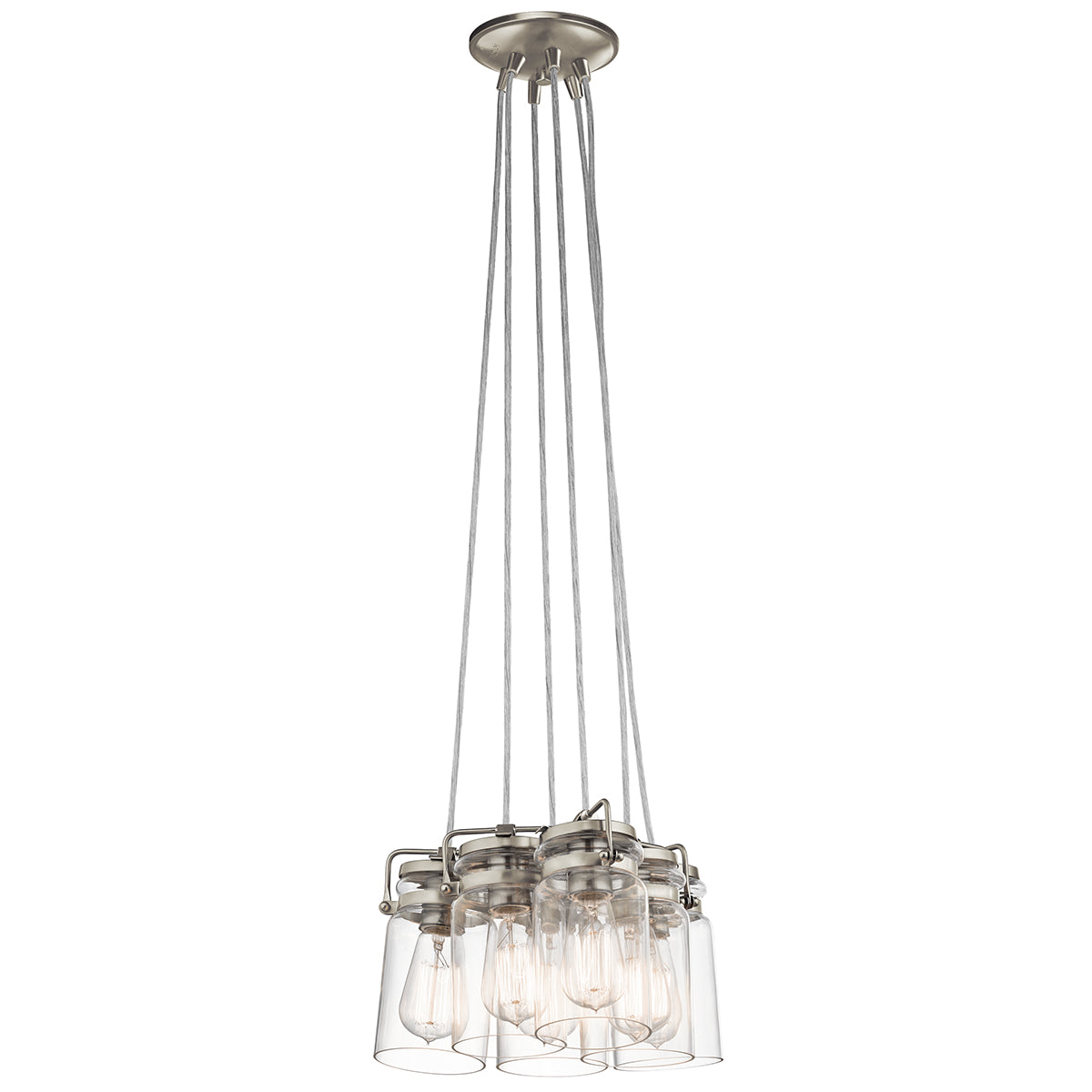 Kichler Brinley 6 Light Pendant Light in Brushed Nickel