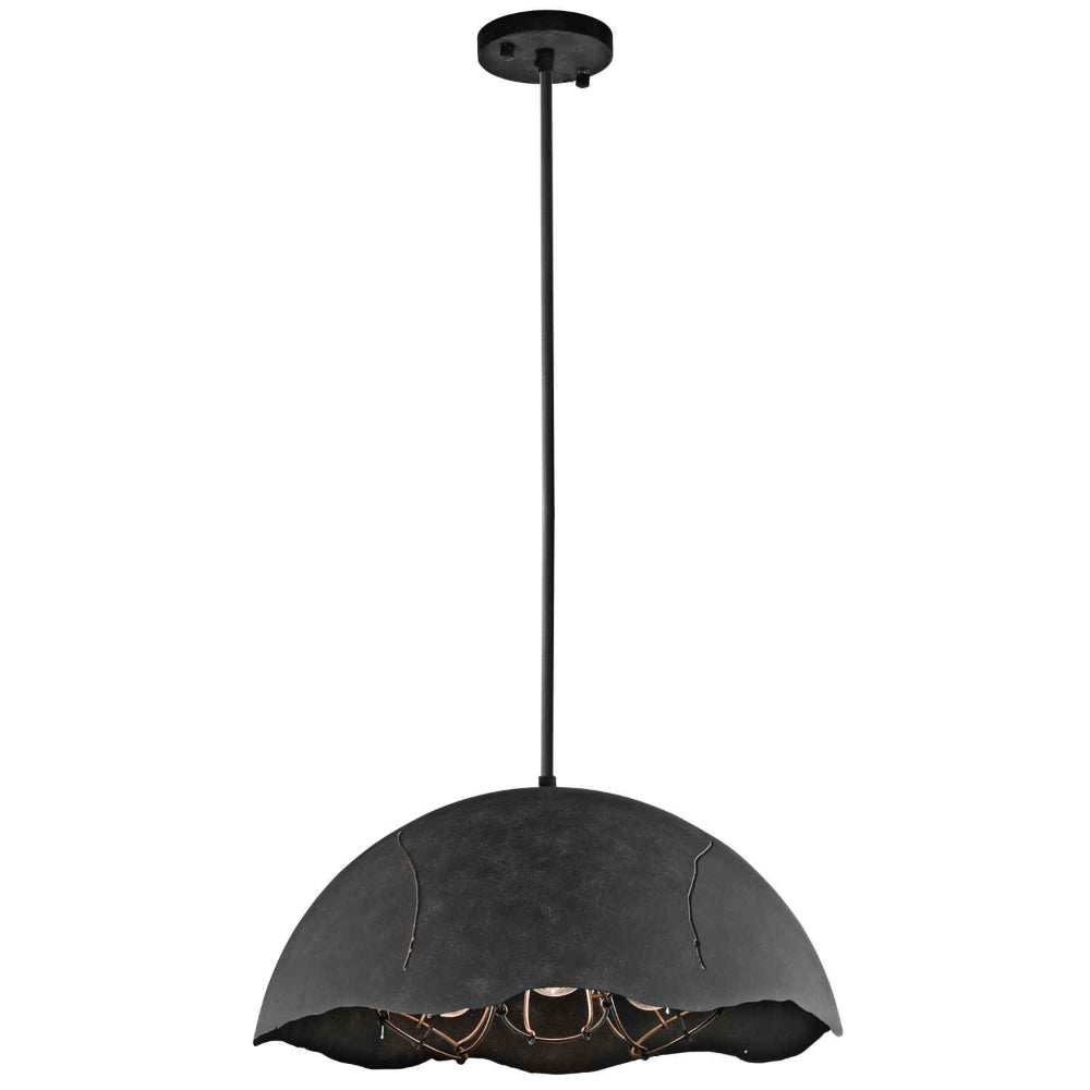 Kichler Fracture 3 Light Pendant Weathered Zinc KL-FRACTURE-P-M
