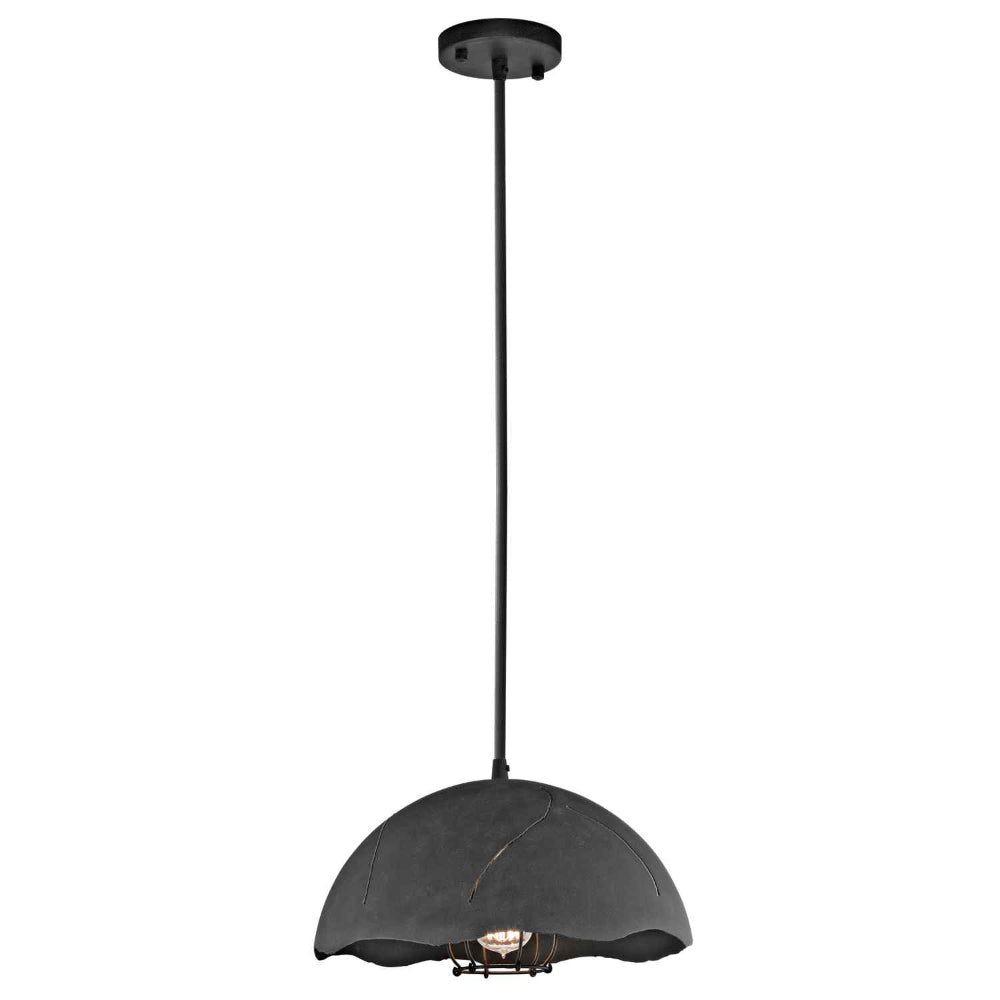 Kichler Fracture 1 Light Pendant Weathered Zinc KL-FRACTURE-P-S