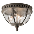 Kichler Halleron 3 Light Outdoor Flush Ceiling Light in Londonderry