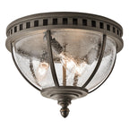 Kichler Halleron 3 Light Outdoor Flush Ceiling Light in Londonderry