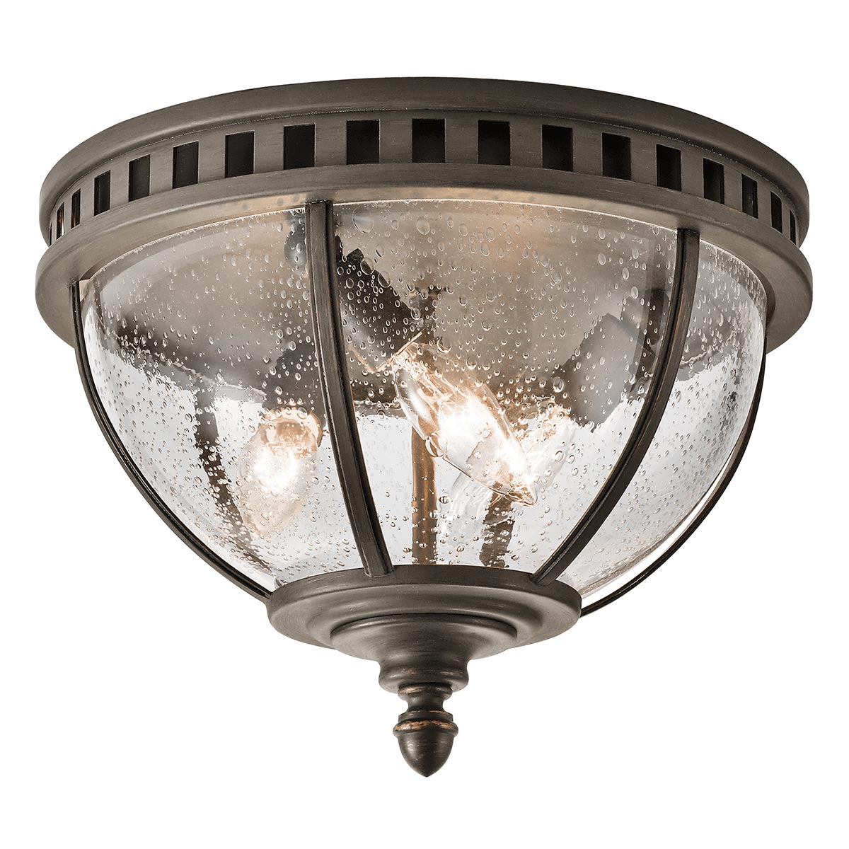 Kichler Halleron 3 Light Outdoor Flush Ceiling Light in Londonderry