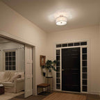 Kichler Lacey 3 Light Semi Flush Ceiling Light in Antique Pewter