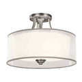 Kichler Lacey 3 Light Semi Flush Ceiling Light in Antique Pewter