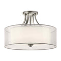 Kichler Lacey 4 Light Semi Flush Ceiling Light in Antique Pewter