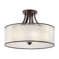 Kichler Lacey 4 Light Semi Flush Ceiling Light in Mission Bronze