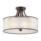 Kichler Lacey 4 Light Semi Flush Ceiling Light in Mission Bronze