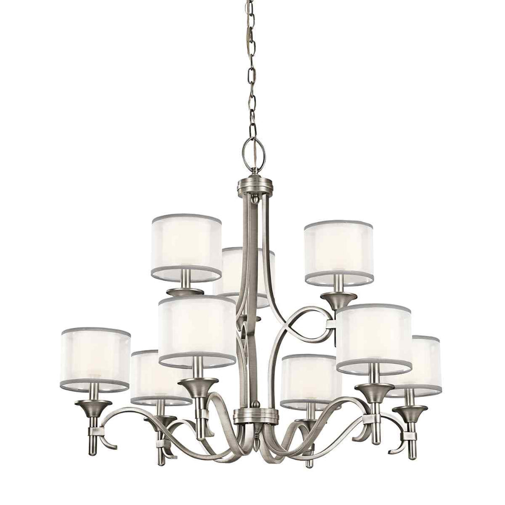 Kichler Lacey 9 Light Chandelier in Antique Pewter
