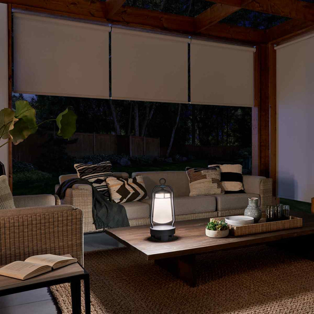 Kichler Lyndon Portable Bluetooth Speaker Lantern UK Plug Textured Black KL-LYNDON-BT-A-BK