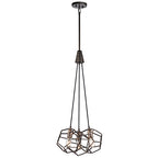 Kichler Rocklyn 3 Light Cluster Pendant Light in Raw Steel