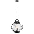 Kichler Vandalia Medium Outdoor Chain Lantern in Textured Black