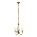Kichler Waverly 3 Light Chandelier in Natural Brass