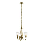 Kichler Waverly 3 Light Chandelier in Natural Brass