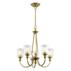 Kichler Waverly 5 Light Chandelier in Natural Brass