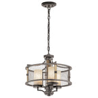 Kichler Ahrendale 3 Light Duo-Mount Pendant Light in Anvil Iron
