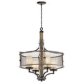 Kichler Ahrendale 4 Light Pendant Light in Anvil Iron