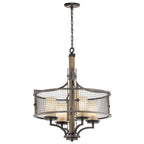 Kichler Ahrendale 4 Light Pendant Light in Anvil Iron