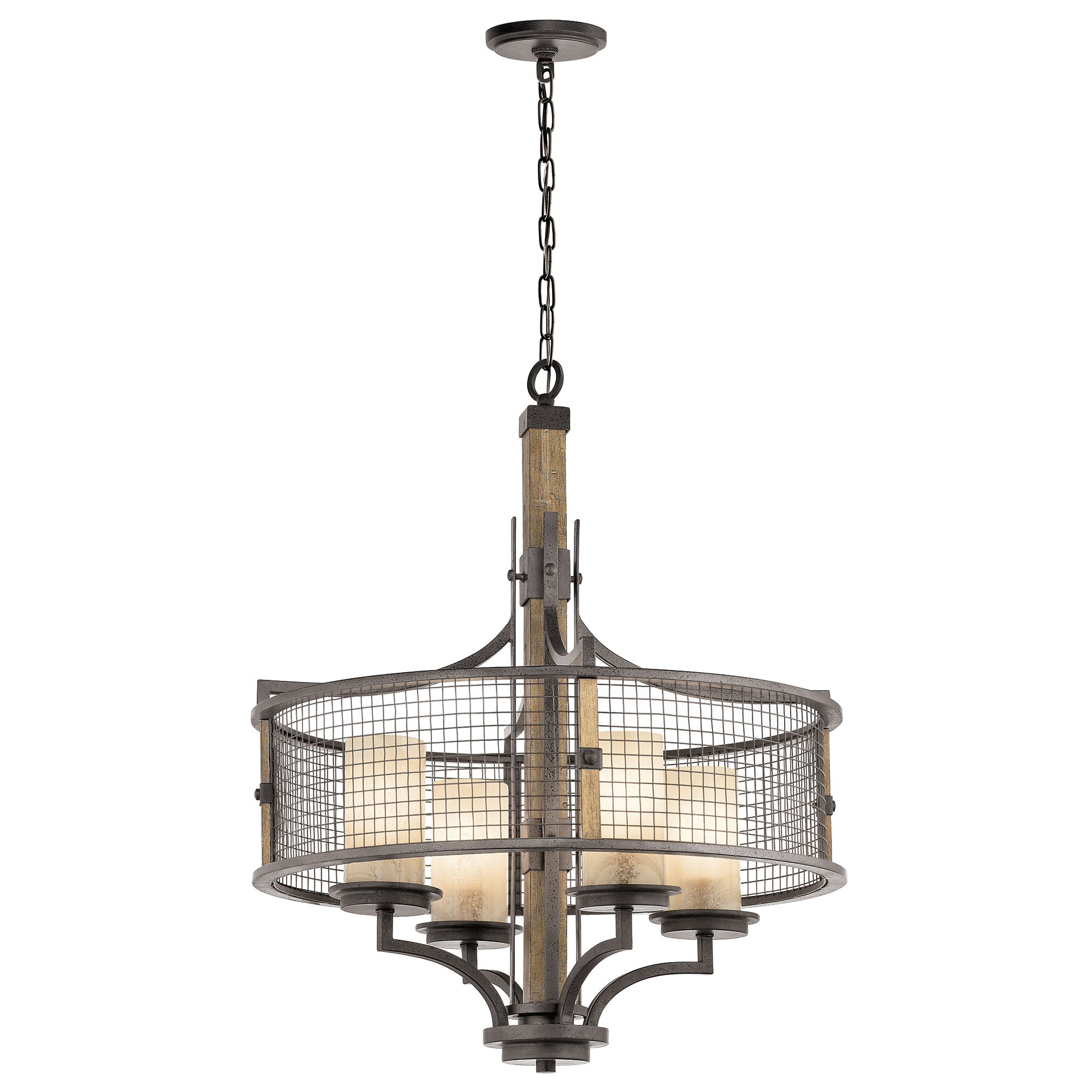 Kichler Ahrendale 4 Light Pendant Light in Anvil Iron