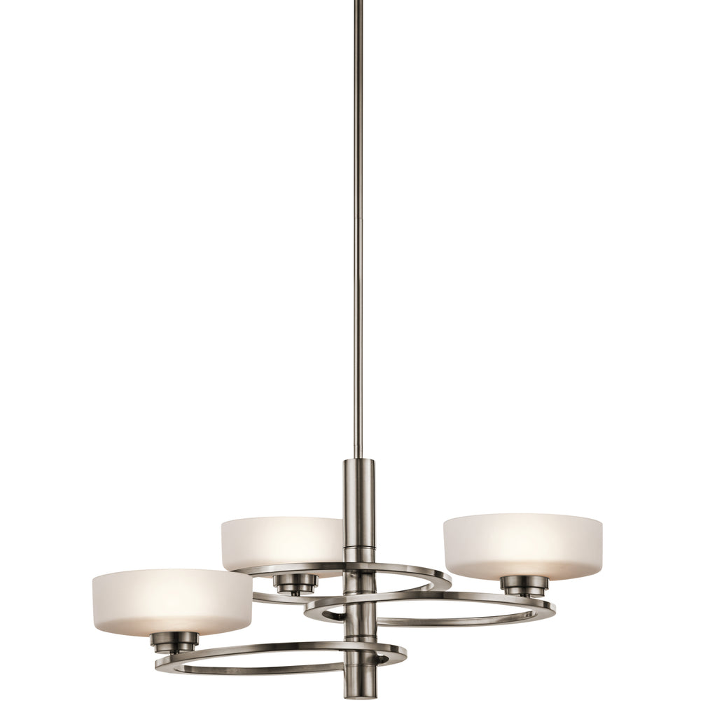 Kichler Aleeka 3 Light Ceiling Light in Pewter