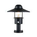 Elstead Klampenborg 1 Light Pedestal with PIR in Black