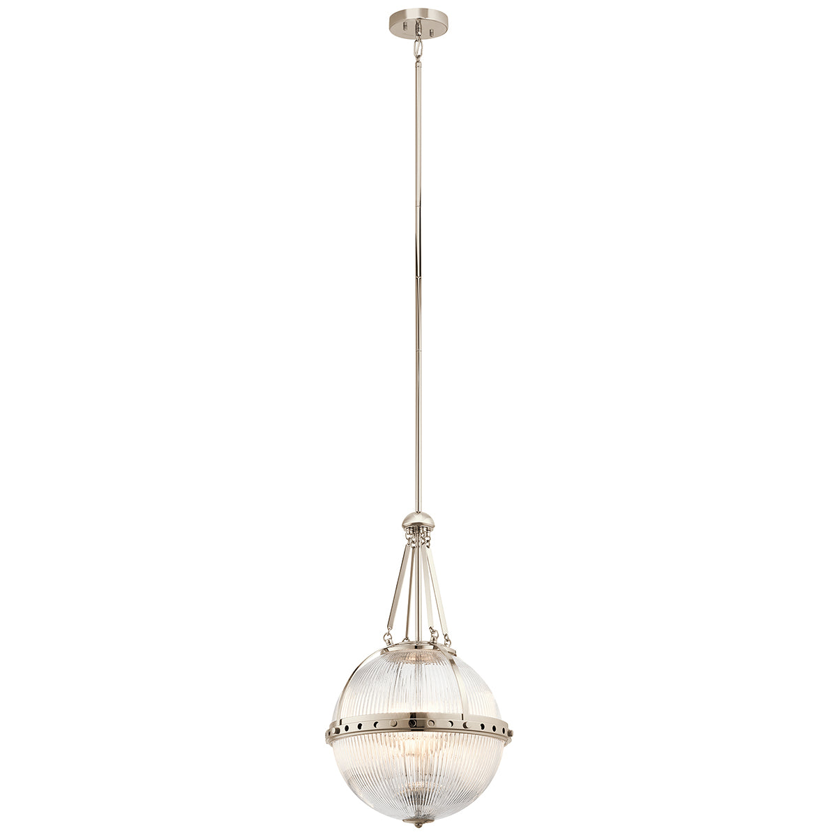 Kichler Aster 3 Light Pendant Light in Polished Nickel