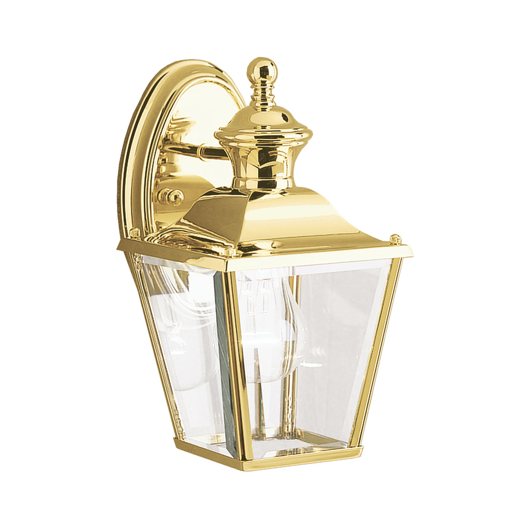 Kichler Bay Shore Small Outdoor Wall Light in Polished Brass