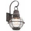 Kichler Bridge Point Large Outdoor Wall Lantern in Weathered Zinc