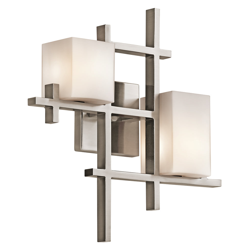 Kichler City Lights 2 Light Wall Light in Pewter