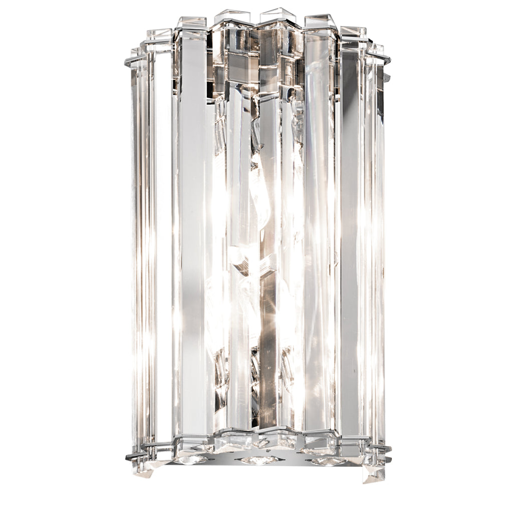 Kichler Crystal Skye 2 Light Wall Light in Chrome