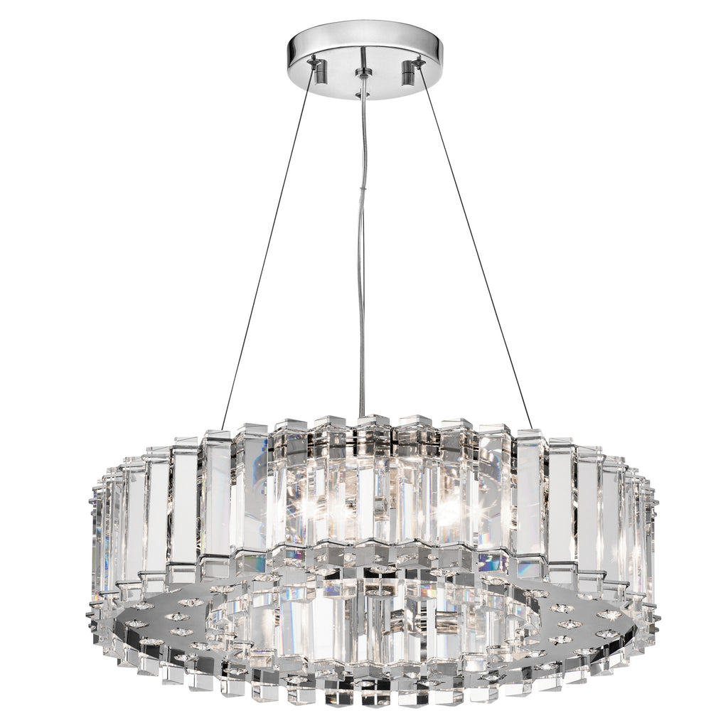 Kichler Crystal Skye 8 Light Pendant Light in Chrome