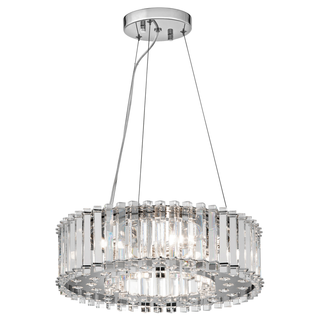 Kichler Crystal Skye 6 Light Pendant Light in Chrome