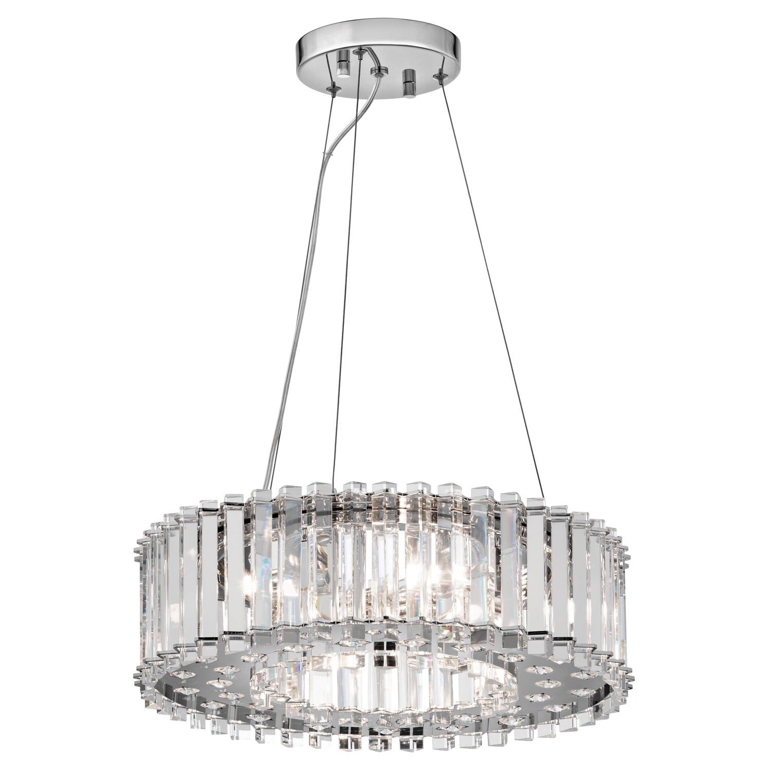 Kichler Crystal Skye 6 Light Pendant Light in Chrome