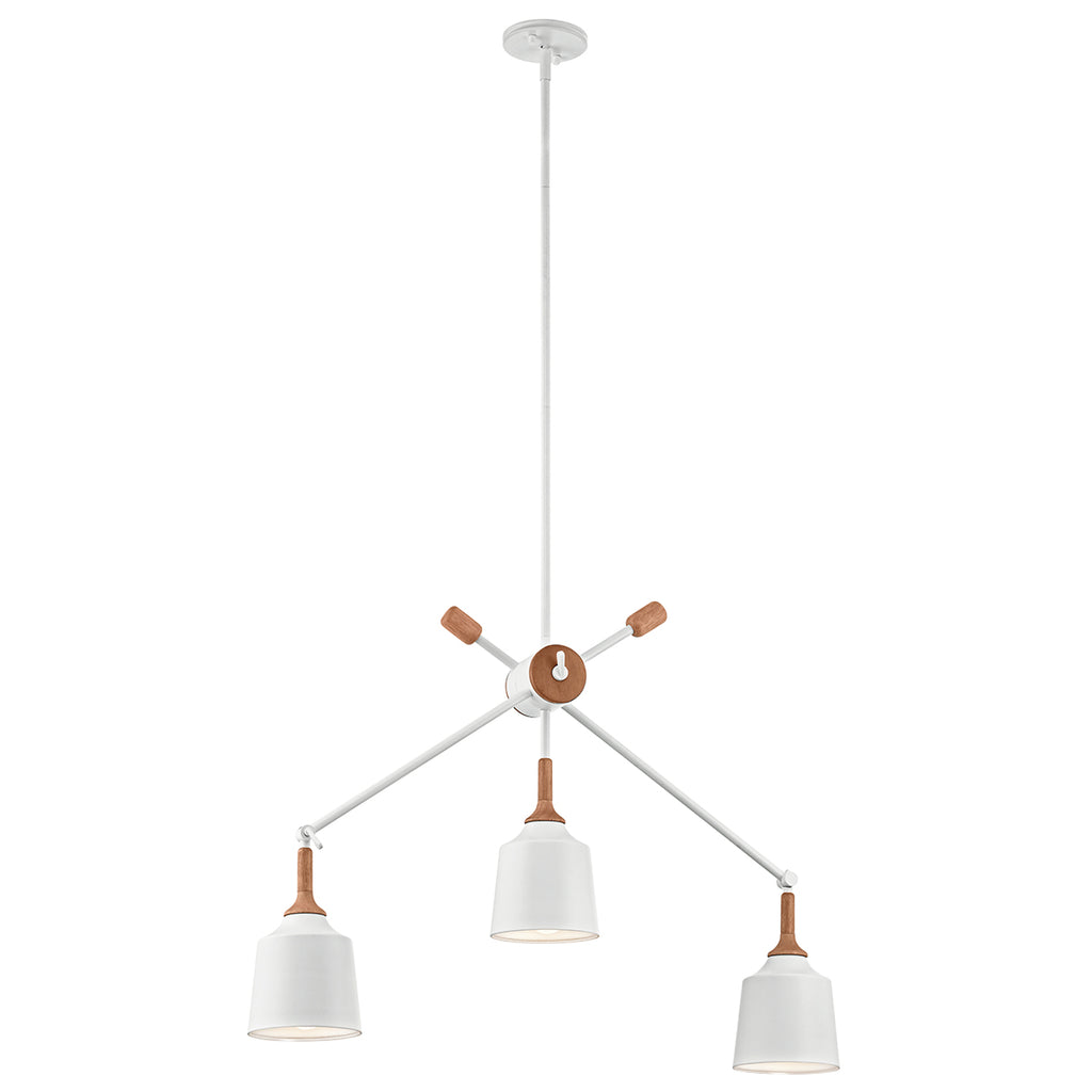 Kichler Danika 3 Light Linear Chandelier in White
