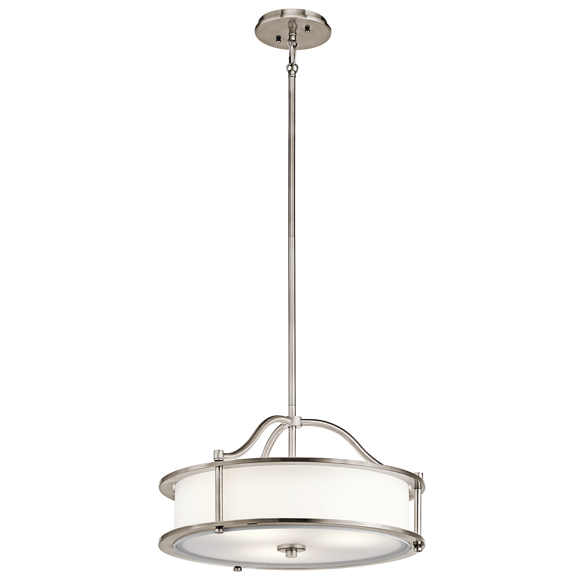Kichler Emory 3 Light Semi Flush Ceiling Light in Pewter