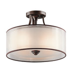 Kichler Lacey 3 Light Semi Flush Ceiling Light in Mission Bronze