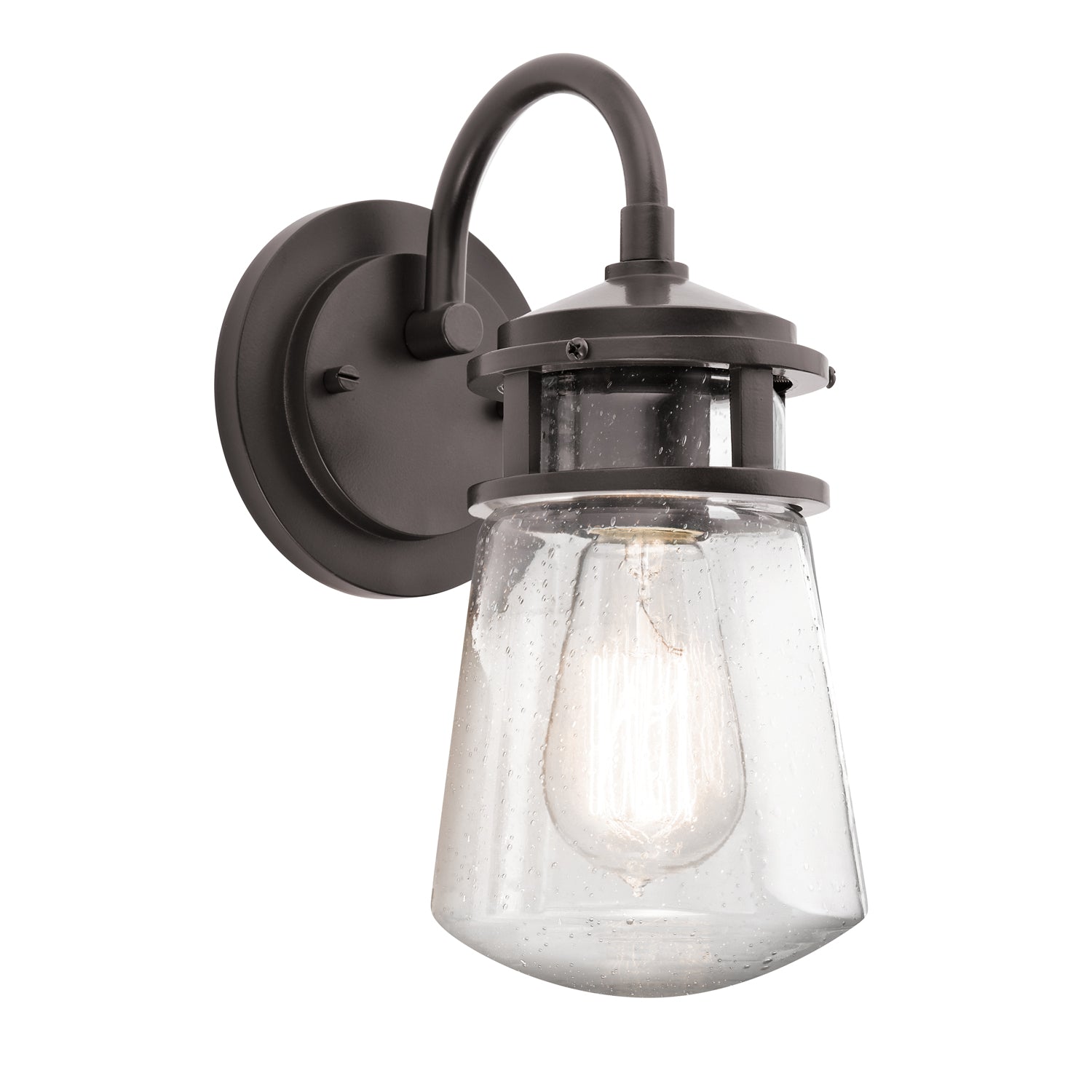 Kichler Lyndon Small Outdoor Wall Lantern in Architectural Bronze