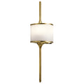 Kichler Mona 2 Light Wall Light in Natural Brass with Glass Shade