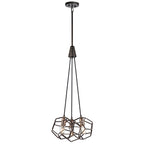 Kichler Rocklyn 3 Light Cluster Pendant Light in Raw Steel