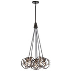 Kichler Rocklyn 6 Light Cluster Pendant Light in Raw Steel