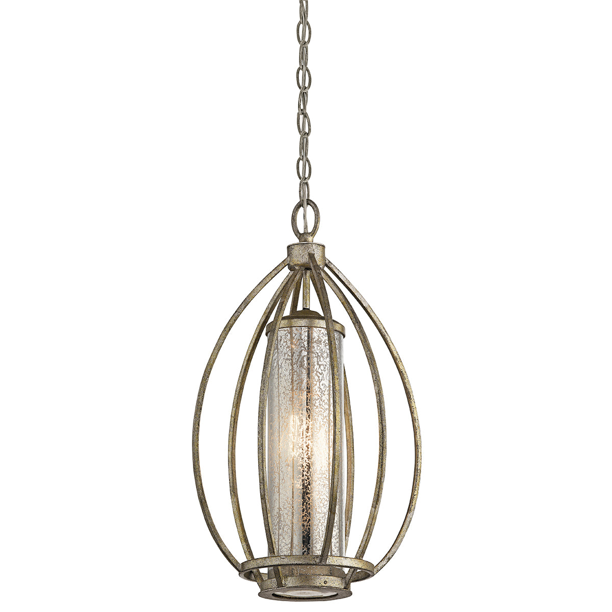 Kichler Rosalie 1 Light Pendant Light in Sterling Gold
