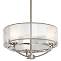 Kichler Saldana 3 Light Semi Flush Ceiling Light in Pewter