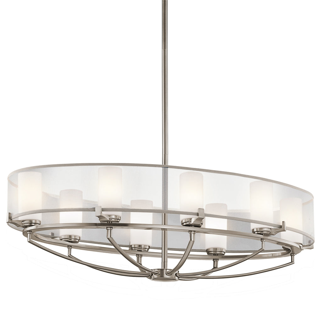 Kichler Saldana 8 Light Ceiling Light in Pewter