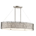 Kichler Silver Coral Oval Island Pendant Light in Silver